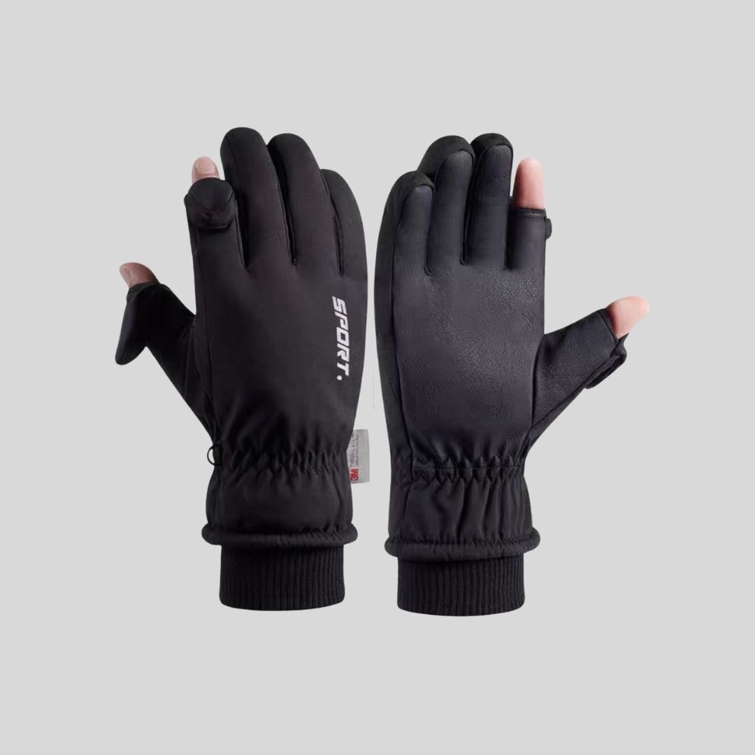 3M Insulated Fingerless Thick Ski Gloves (Extreme Cold) 3 3M black peek a hole snow gloves suitable Japan, korea, china, winter trip/ski travel