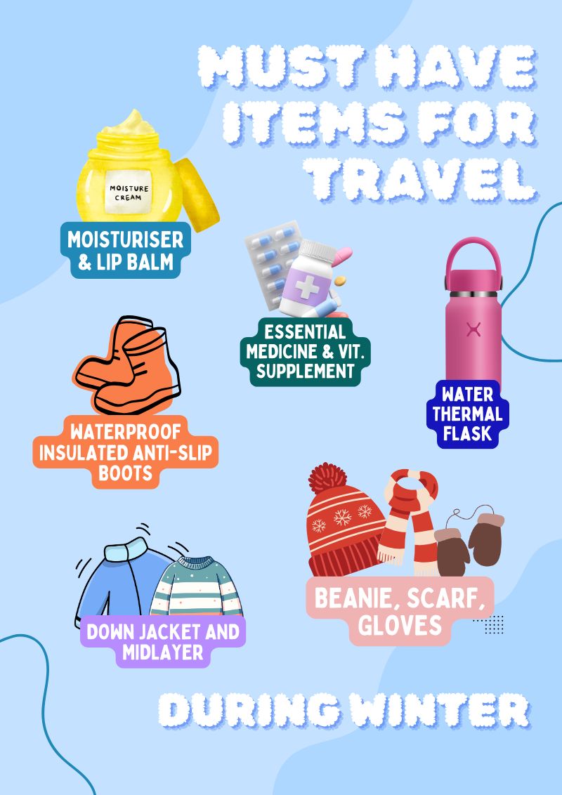 5 essential items you must bring when travel to cold countries