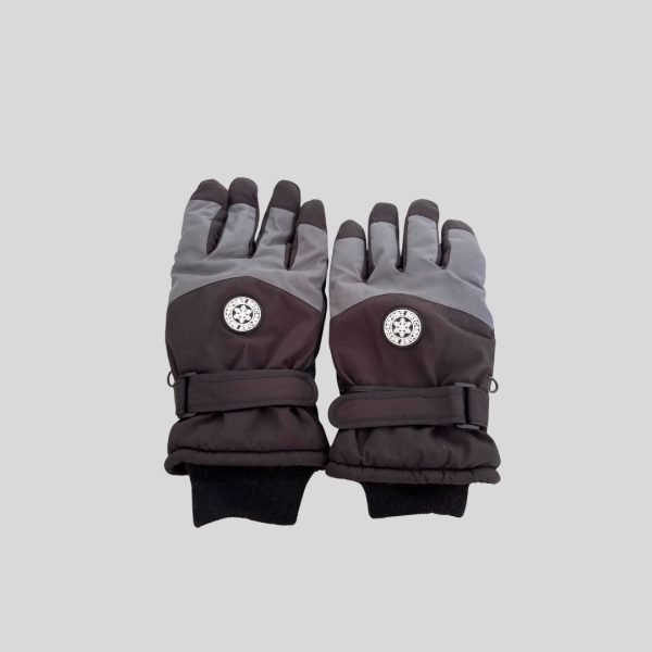 black grey ski gloves suitable Japan, korea, china, winter trip/ski travel
