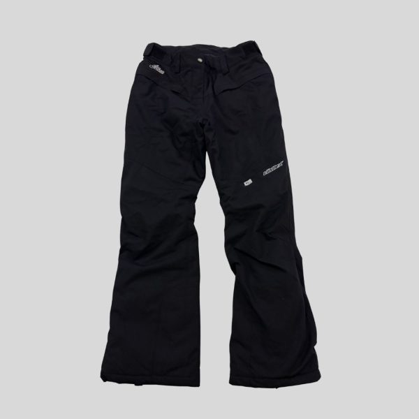 Castlex black waterproof ski pants suitable for snow and ski travel