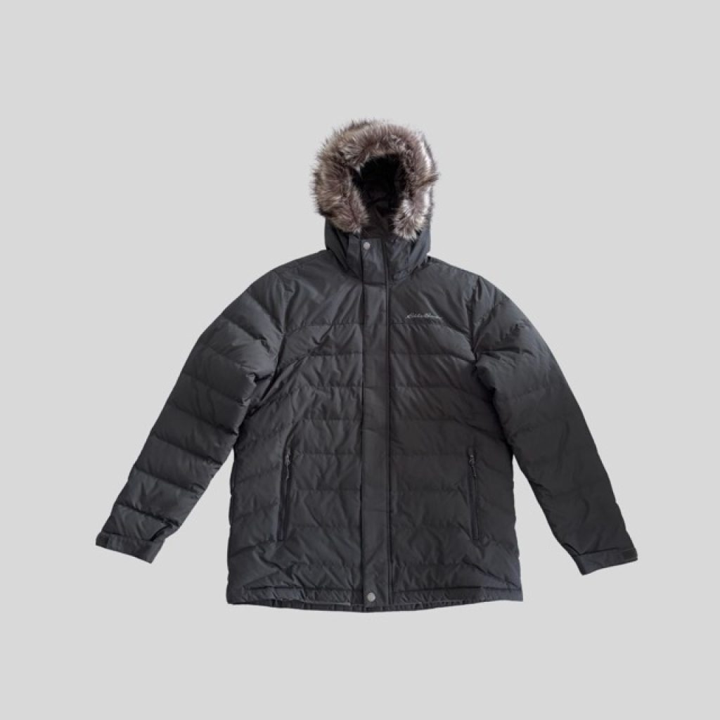 Eddie Bauer Dark Grey Waterproof down jacket suitable for Japan, Korea, china, Europe, New Zealand winter trip