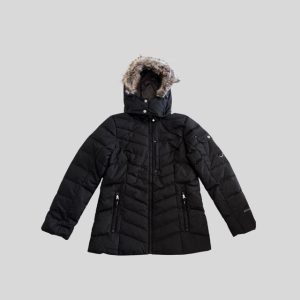 Eddie Bauer black hooded waterproof down jacket suitable for Japan, China, Korea, Europe, Harbin, New Zealand, Australia winter trip