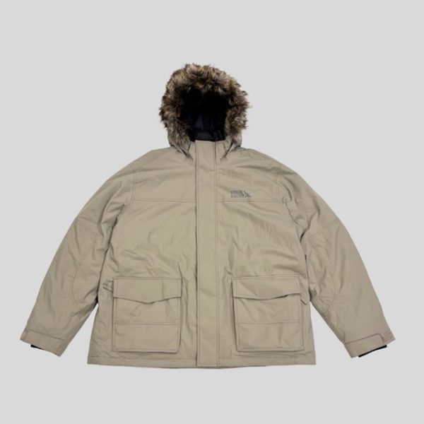 Eddie Bauer Khaki waterproof down jacket suitable for Harbin, scandinavia winter trip