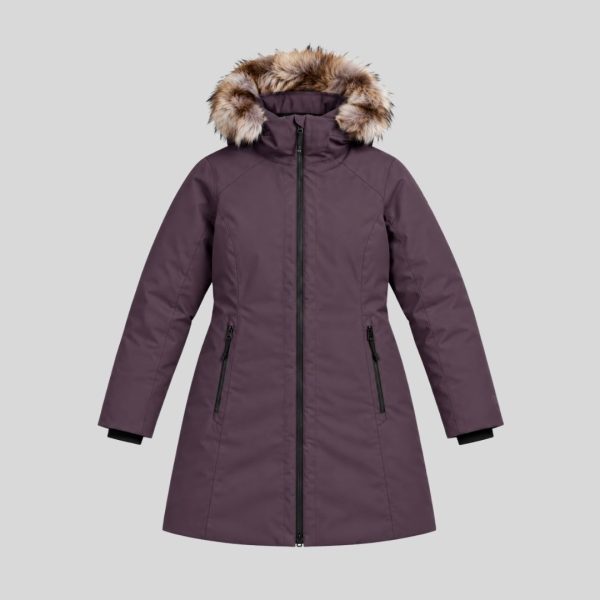 Eddie Bauer purple Olympia stadium parka suitable for winter trip