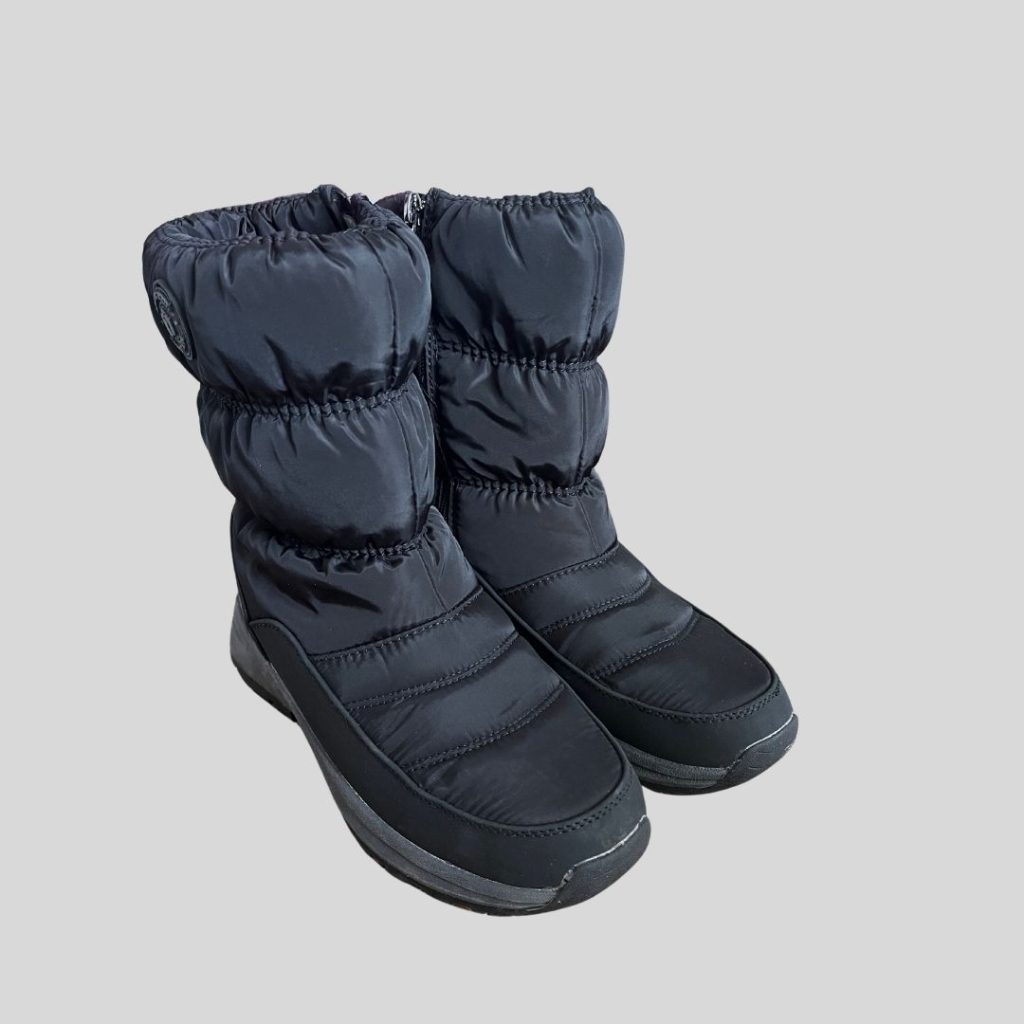 Hang Ten Black Fleede padded snow boots suitable for Japan, Korea, China, Europe, Harbin and Scandinavia winter trip