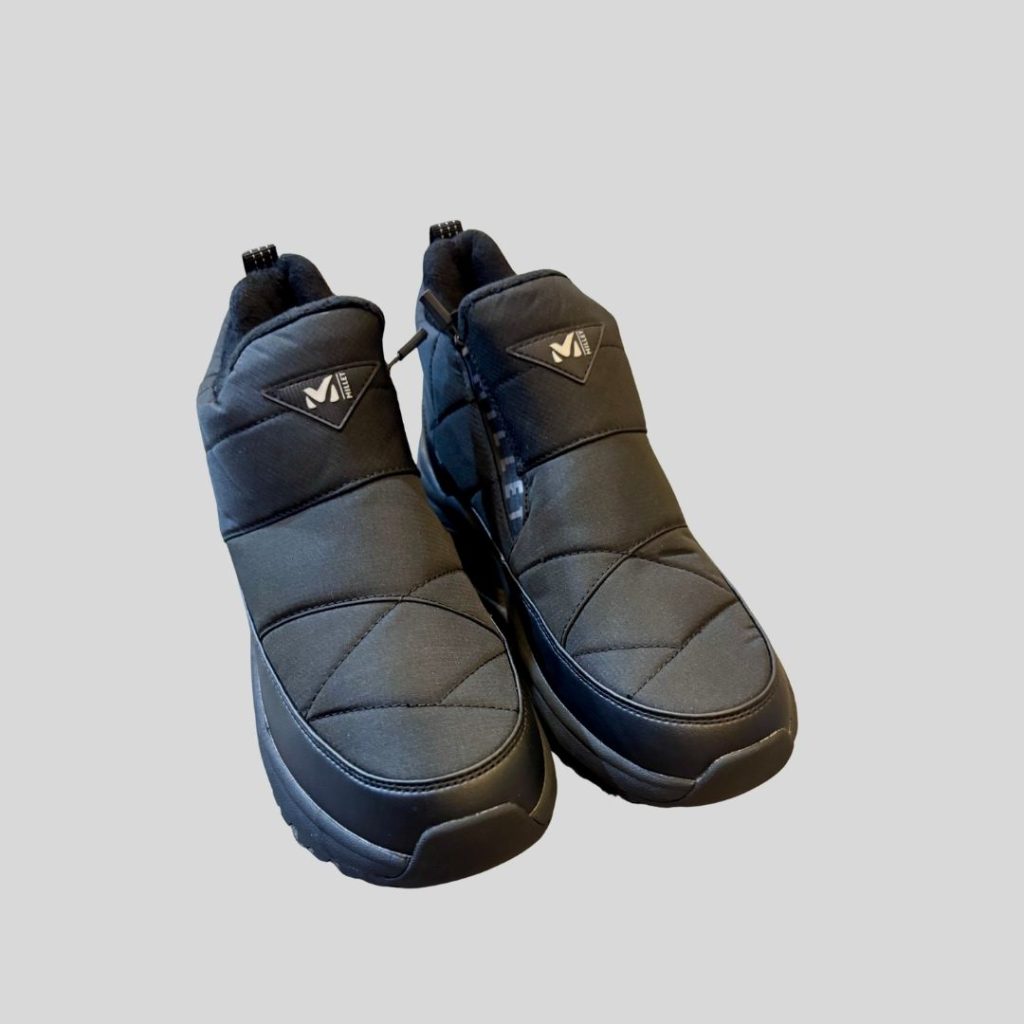 Millet black waterproof winter boots suitable for city walk in Japan, Korea, China, Europe winter trip