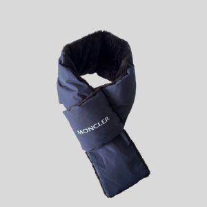 Moncler navy padded scarf suitable Japan, korea, china, winter trip/ski travel
