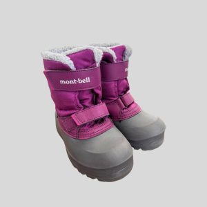 Montbell purple toddler snow boots for Hokkaido, Europe, Harbin, Korea snow travel