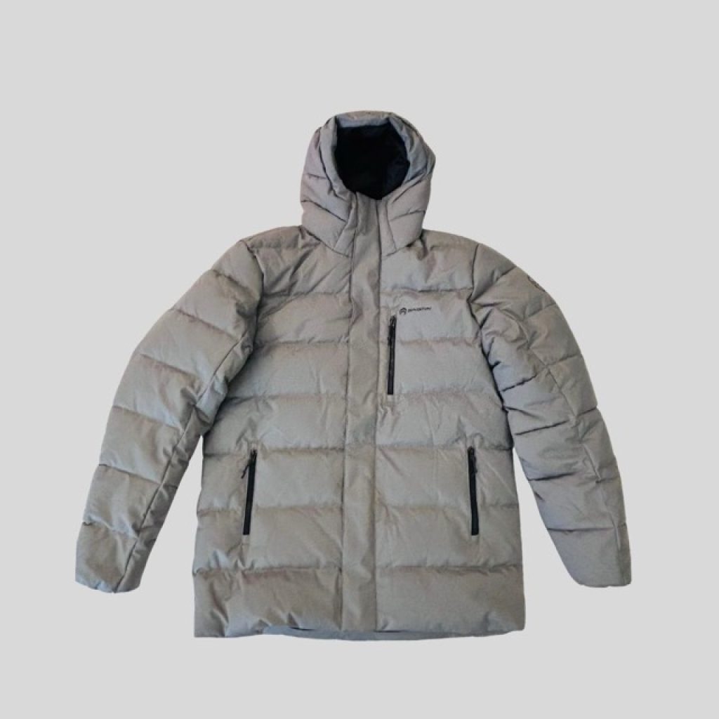 Outventure grey waterproof down jacket suitable for Japan, Korea, China, Europe winter trip