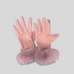 Pink Autumn gloves suitable for mild winter trip to Japan, Korea, China, Europe