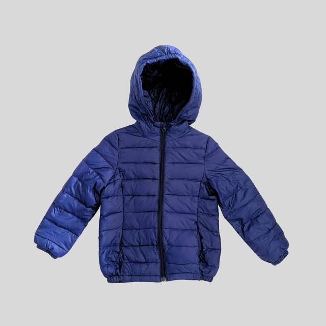 Blue Hooded Premium Lightweight Down Jacket (5 – 6Y) 3 Blue hooded waterproof down jacket suitable for Japan, Korea, China, winter/autumn trip