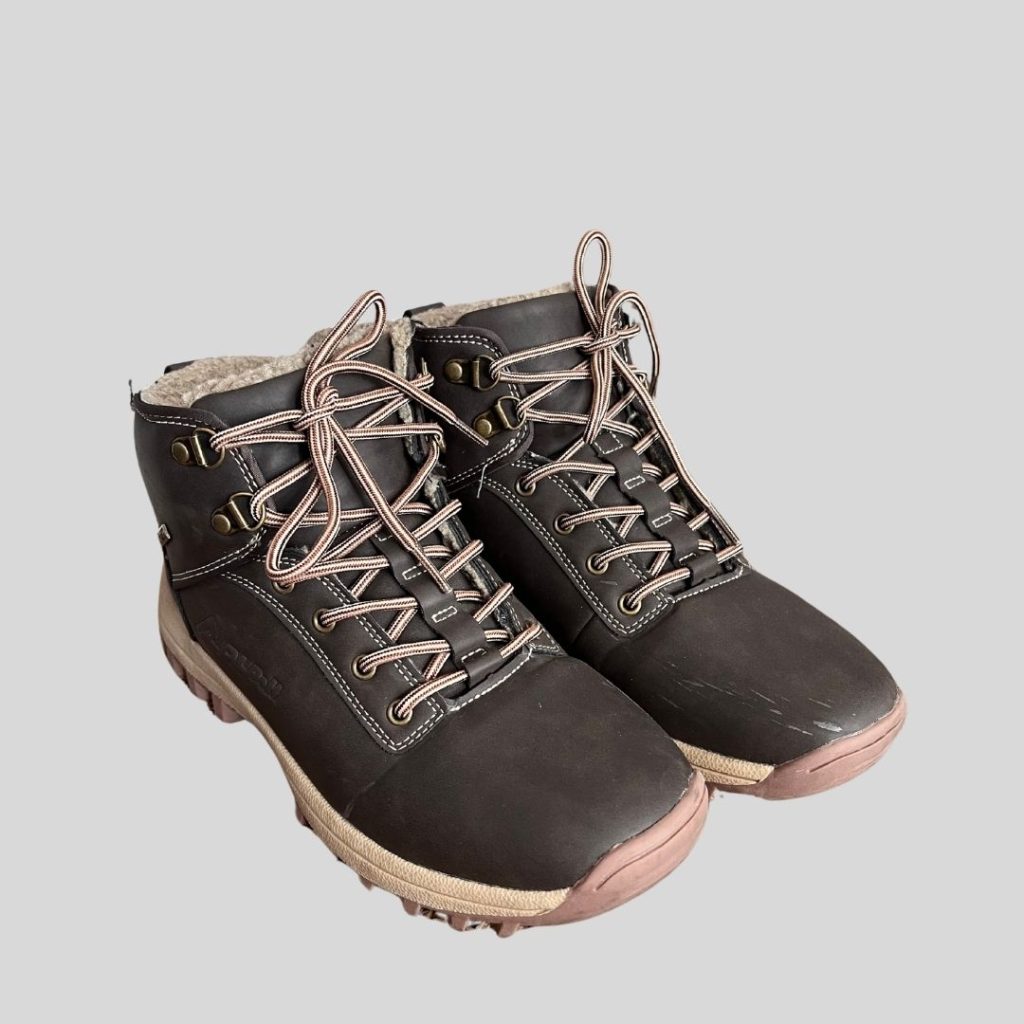 Rolph Sport brown waterproof wool insulated winter boots suitable for city walk at Japan, Korea, China, Europe, Australia winter trip