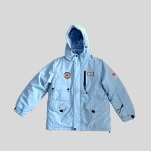 Tiffany blue windproof and waterproof ski jacket for snow / ski travel