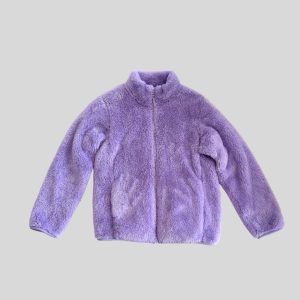 Uniqlo purple fleece jacket suitable for mid layer or autumn