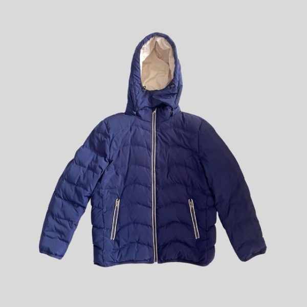 winter time navy blue waterproof down jacket suitable for Japan, Korea, China, Europe, Australia winter trip
