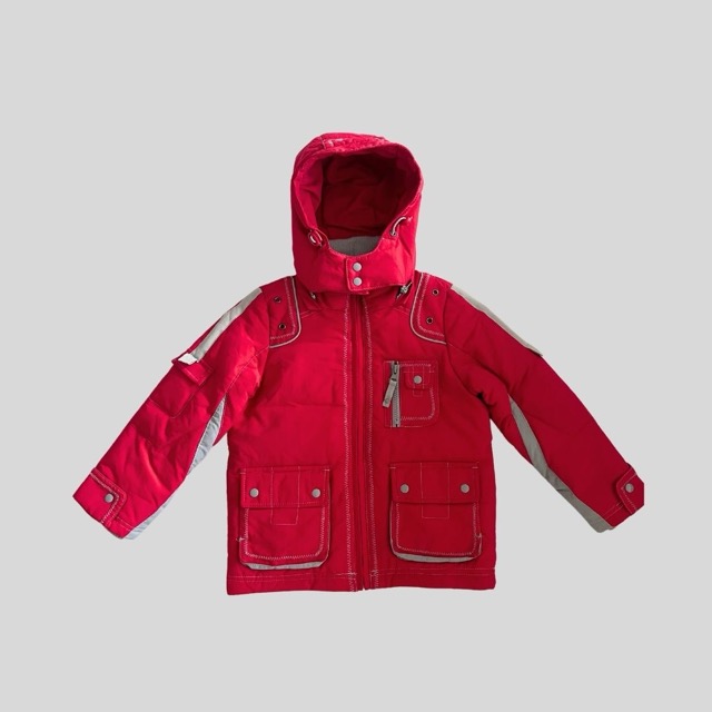 WinterTime Red Winter Down Jacket (5 – 6Y) 3 Winter Time red waterproof down jacket suitable for Japan, Korea, China, Europe winter trip