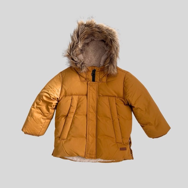 Zara Thick Winter Down Jacket (5 – 6Y) 3 Zara yellow waterproof down jacket suitable for Hokkaido, Harbin, Scandinavia trip