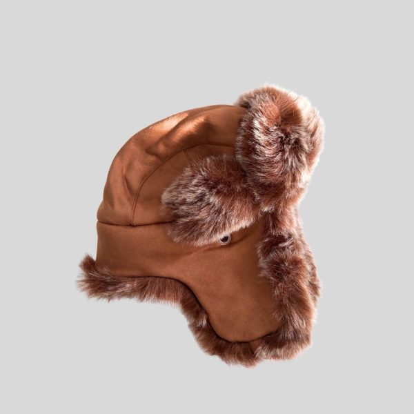 Aviator brown hat suitable for Harbin and Scandinavia winter trip