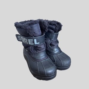 Sorell black toddler snow boots for Hokkaido, Europe, Harbin, Korea snow travel