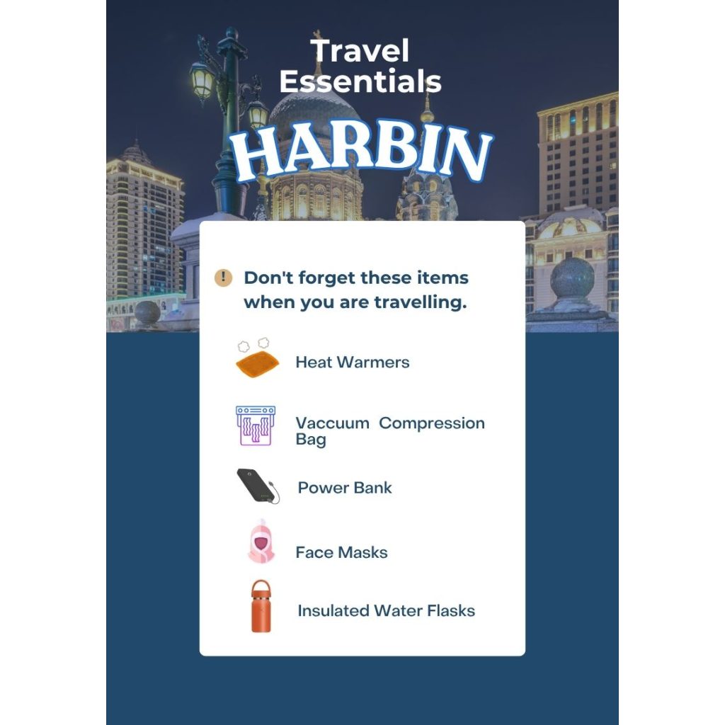 Essential items to bring for Harbin winter trip in December, January and February