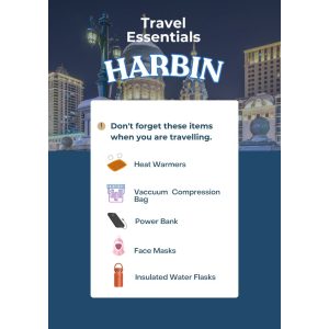 Essential items to bring for Harbin winter trip in December, January and February