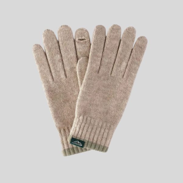 knit beige gloves suitable for mid layer of gloves