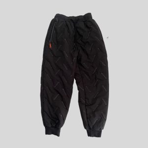 Black quilt wool lined insulated winter pants suitable for Japan, Korea, China, Europe winter trip