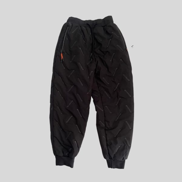 Black quilt wool lined insulated winter pants suitable for Japan, Korea, China, Europe winter trip