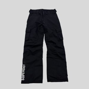 Supreme black waterproof ski pants suitable for snow and ski travel
