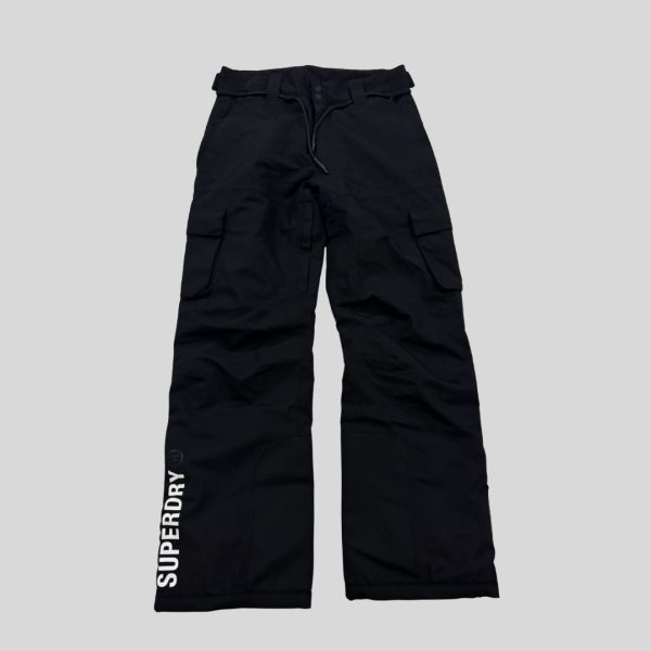 Supreme black waterproof ski pants suitable for snow and ski travel