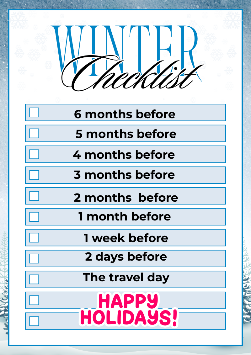 winter trip timeline guide